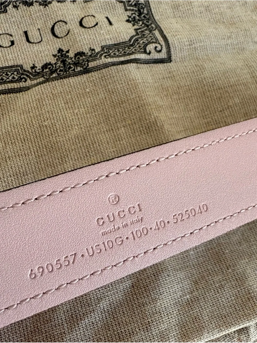 GUCCI Blondie Women’s Belt Blush Pink - NEW - Size 100/40